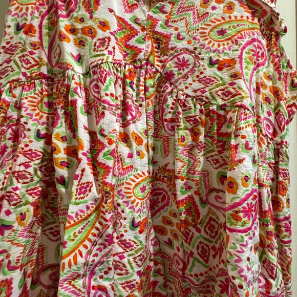 Colorful Paisley Ruffle Dress - Picture 5 of 8